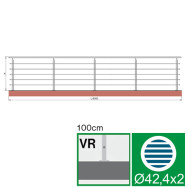 Balustrada ze stali nierdzewnej, AISI304, 6000x1000mm