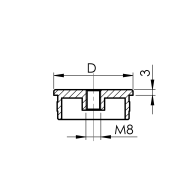 Płaska zaślepka poręczy