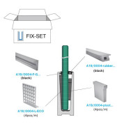 Zestaw - Kotwienie do szkła, szare uszczelki