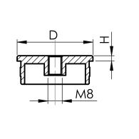 Płaska zaślepka poręczy