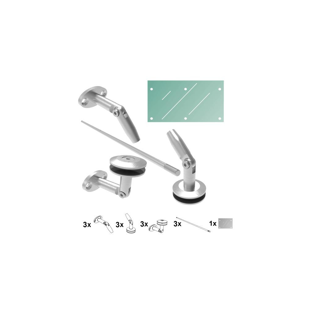 Daszek szklany 240x120