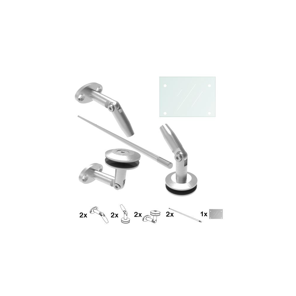 Daszek szklany 140x100 MILK