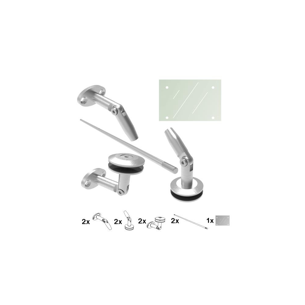 Daszek szklany 180x120 MILK