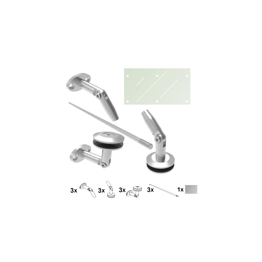 Daszek szklany 240x120 MILK