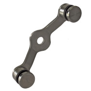 Przeszklenie stałe - pająk 02 AISI304, 2xD30mm/180°/