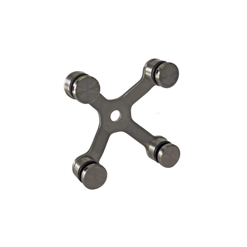 Przeszklenie stałe - pająk 04 AISI304, 4xD30mm/90°