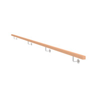 Drewniany uchwyt BUK i uchwyty ze stali nierdzewnej, JP40x40mm/L4000mm