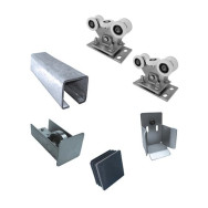 Zestaw do bramy przesuwnej do 5,5m, Zn, NYLON, 78x78mm