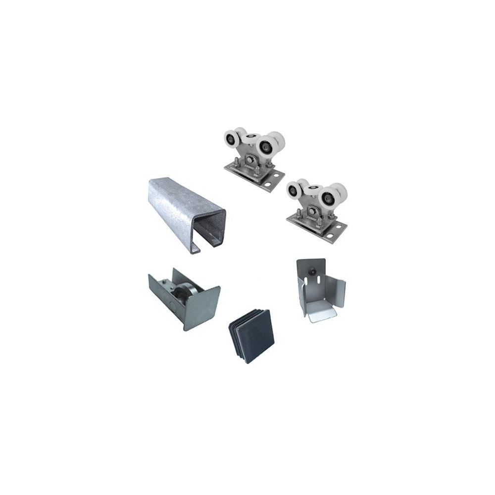 Zestaw do bramy przesuwnej do 5,5m, Zn, NYLON, 78x78mm