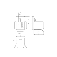 Pochylenie dolne INOX, profil 60x60mm