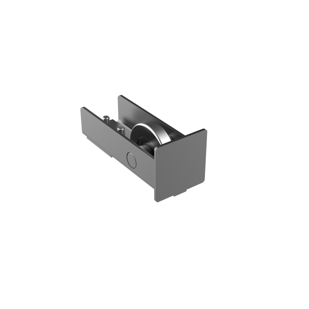 Kółko wbijane z nakładką Zn, profil 60x60, antracyt