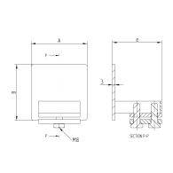 Osłona profilu INOX, profil 60x60mm