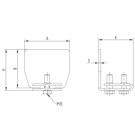 Osłona profilu Zn, profile 70x60mm