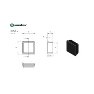 Osłona do profilu samonośnego 70x70mm-PVC