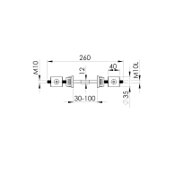 Napinacz do bramy samonośnej dla profilu 40x40, 60x40
