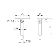 Uchwyt poręczy - regulowany