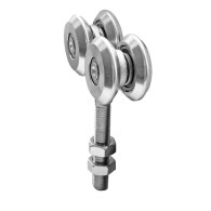 Wieszak na cztery koła INOX, profil 42x54mm