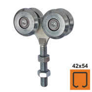 Wieszak na cztery koła Zn, profil 42x54mm