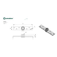 Kołnierz do kotwienia z łożyskiem dla H/18-33x34