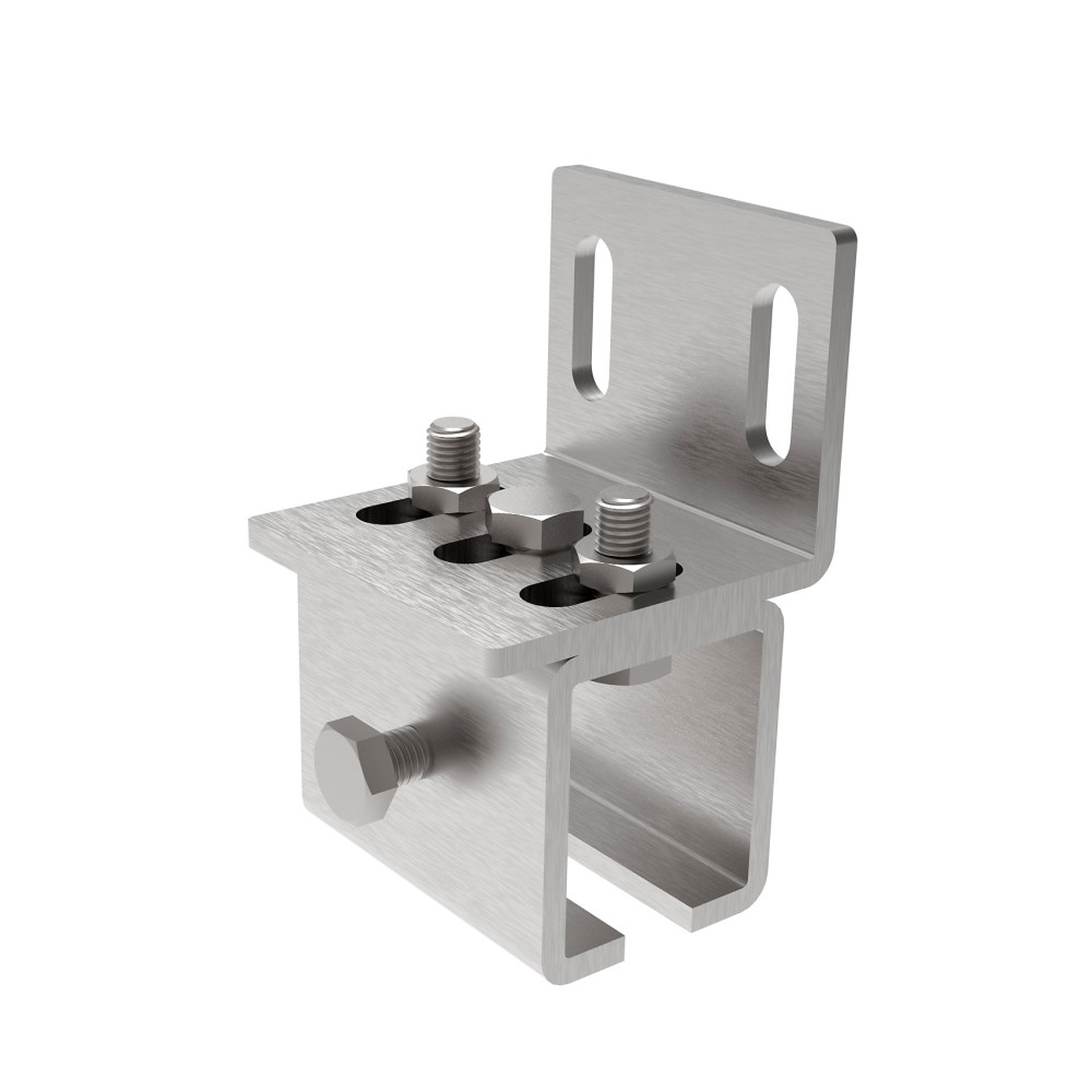 Uchwyt profilu - boczny, INOX, profil 42x54mm