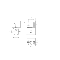 Uchwyt profilu - strona Zn, profil 42x54mm