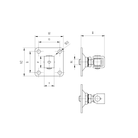 Zestaw zawiasów INOX. z kołnierzem do Kotwienia M20, 100x1