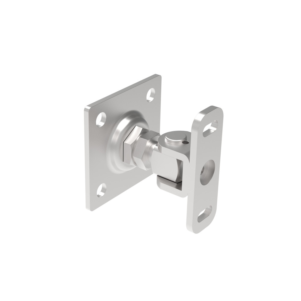 Zawias INOX regulowany z kołnierzem do kotwienia, M16