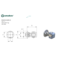 Zestaw zawiasów INOX. z podkładką obrotową M20