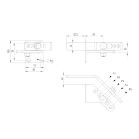 Zawias osi zewnętrznej - dno do 120 kg