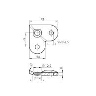 Wanienka do uchwytu poręczy