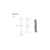 Zawias chowany D12, L80mm