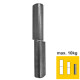 Zawias spawany stalowy D10x40 mm do bram skrzydłowych z podkładką naturalny