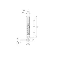 Zawias ze sprężyną, D22, L165mm