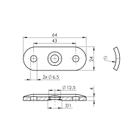 Wanienka do uchwytu poręczy