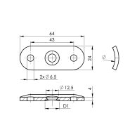 Wanienka do uchwytu poręczy