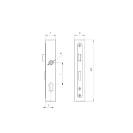 Skrzynka z zamkiem, bez uchwytu, dla JP60x40
