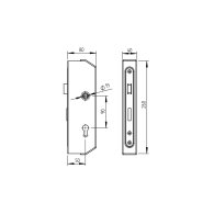 Skrzynka z zamkiem, bez uchwytu, dla JP40x40