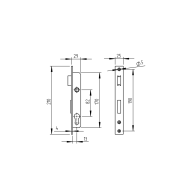 Zamek bębenkowy do profilu JP 30x30mm