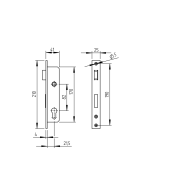 Zamek bębenkowy do profilu JP 40x40mm
