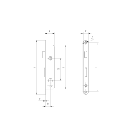 Zamek bębenkowy do profilu JP 40x40mm