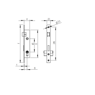 Zamek z wkładką bębenkową do profilu JPprofile 50x30mm, AISI304