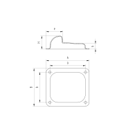 Ogranicznik środkowy Zn, 120x100x42mm