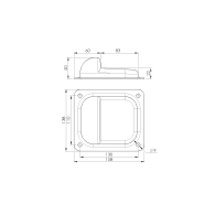 Stały ogranicznik środkowy Zn, 158x138x50mm