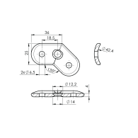 Wanienka do uchwytu poręczy