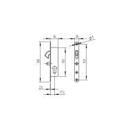 Zamek do bram przesuwnych z blokadą