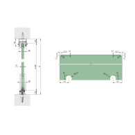 Okucia - drzwi przesuwne - AL/AISI304