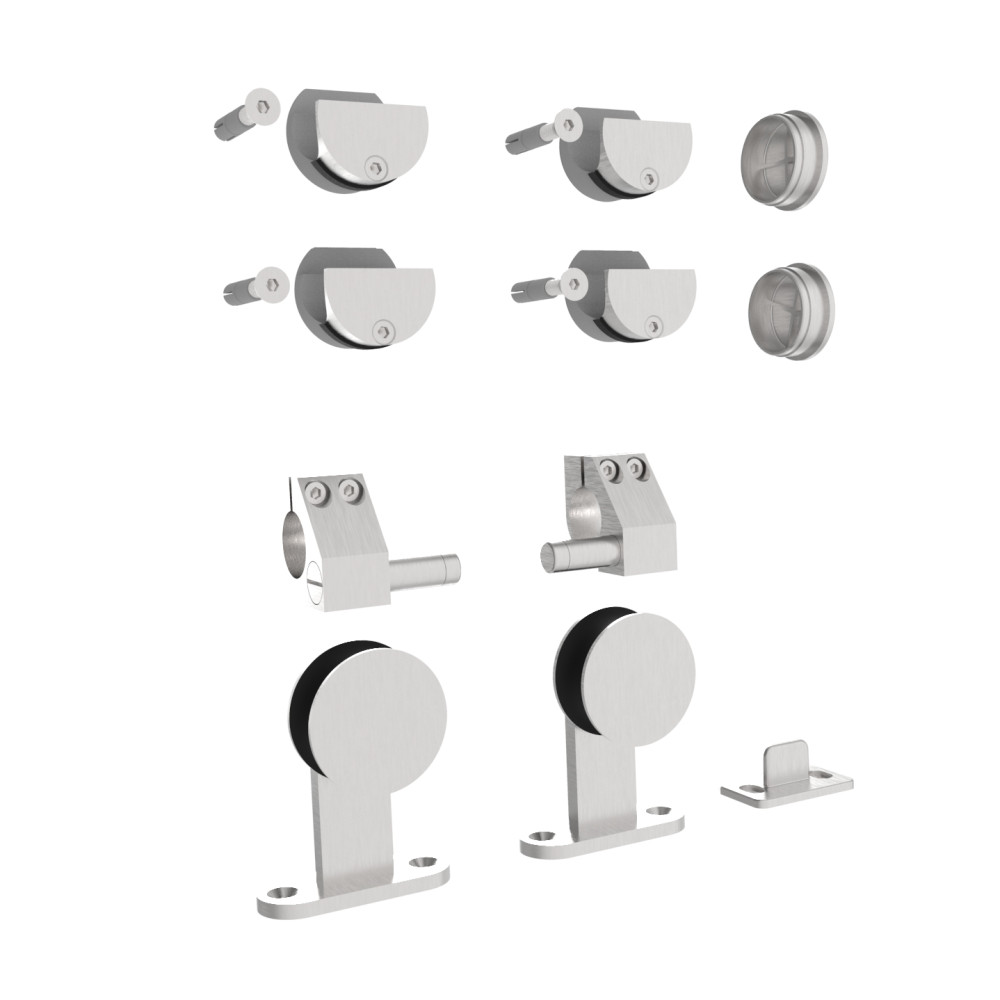 Okucia do drzwi drewnianych przesuwnych - drążek INOX