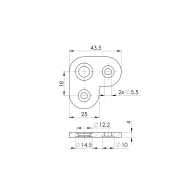 Wanienka do uchwytu poręczy