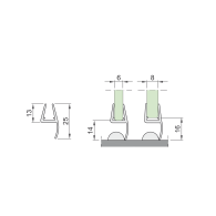 Listwa uszczelniająca do drzwi pozioma