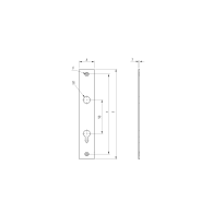 Płytka blokująca 278x40, t3, D18, 90mm
